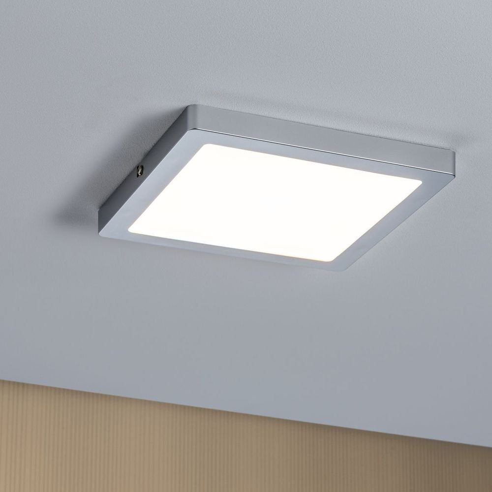 Paulmann LED enthalten: Leuchtmittel 220 LED verbaut, Atria, eckig, Deckenbeleuchtung, Angabe, chrom, Panel mm, Deckenleuchte keine fest warmweiss, Deckenlicht Deckenlampe, LED, Ja