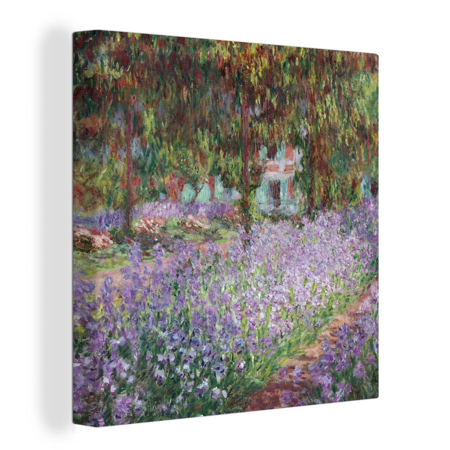 in Schlafzimmer Giverny Monet, Künstlers des Bilder St), Claude Leinwand Der von OneMillionCanvasses® für - Wohnzimmer Leinwandbild Gemälde (1 Garten