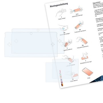 Bruni Schutzfolie Glasklare Displayschutzfolie für Nintendo 3DS 2011, (2er Set), praktisch unsichtbar