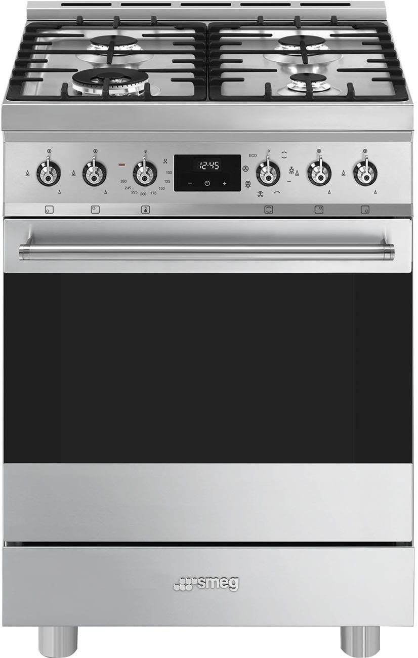 Smeg Gas-Standherd Symphony C6GMXD2, Vapor Clean, Material Garraum: Ever Clean Emaillierung