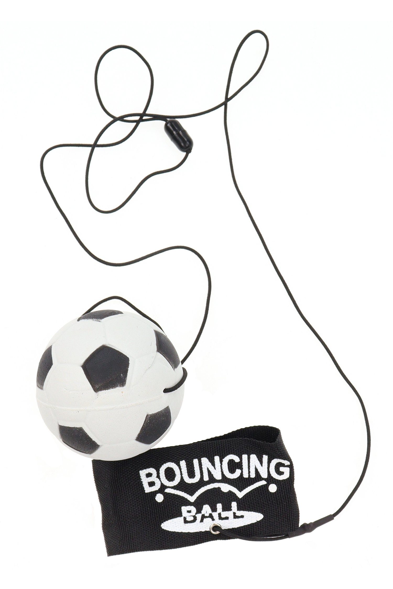 ELLUG Spielball 4er Set Fußball Springball, Armband & Schnur, Safety Clip, Ø6,3cm (4er Set)