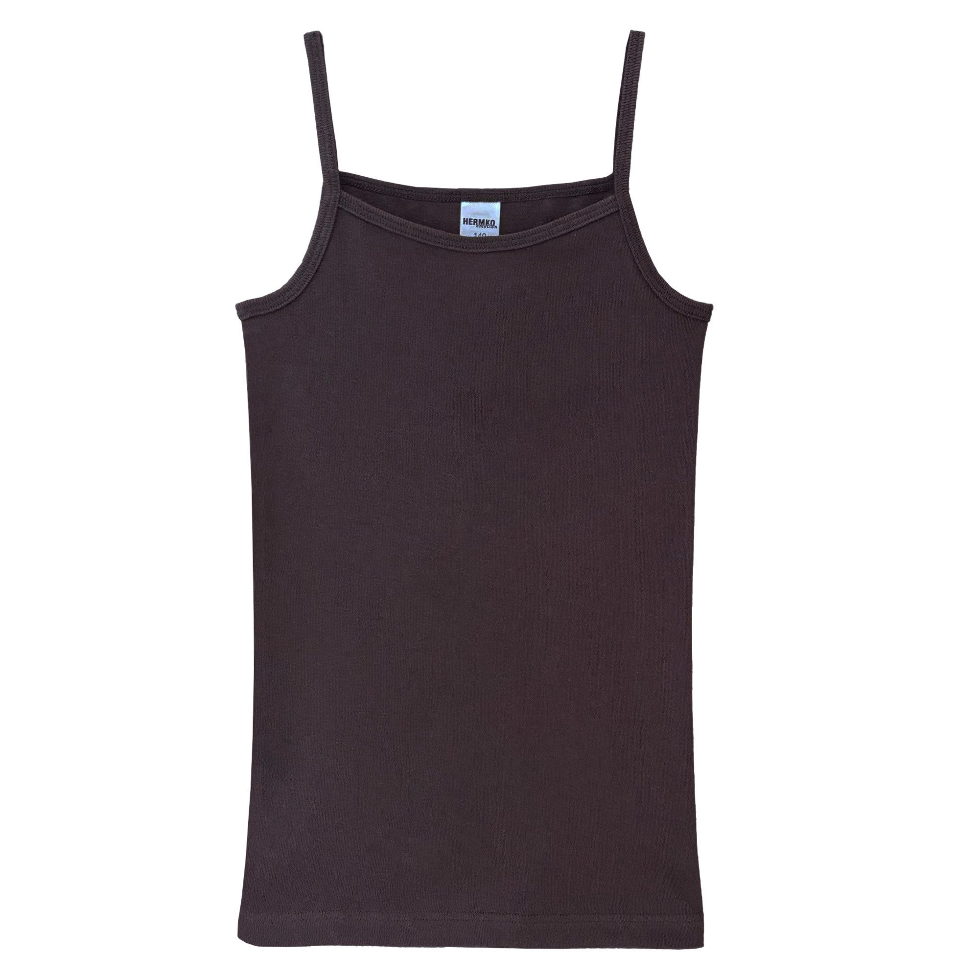 HERMKO Achseltop 2460 100 % Bio-Baumwolle, Trägerhemd, Spaghettiträger, Top, basic, weich