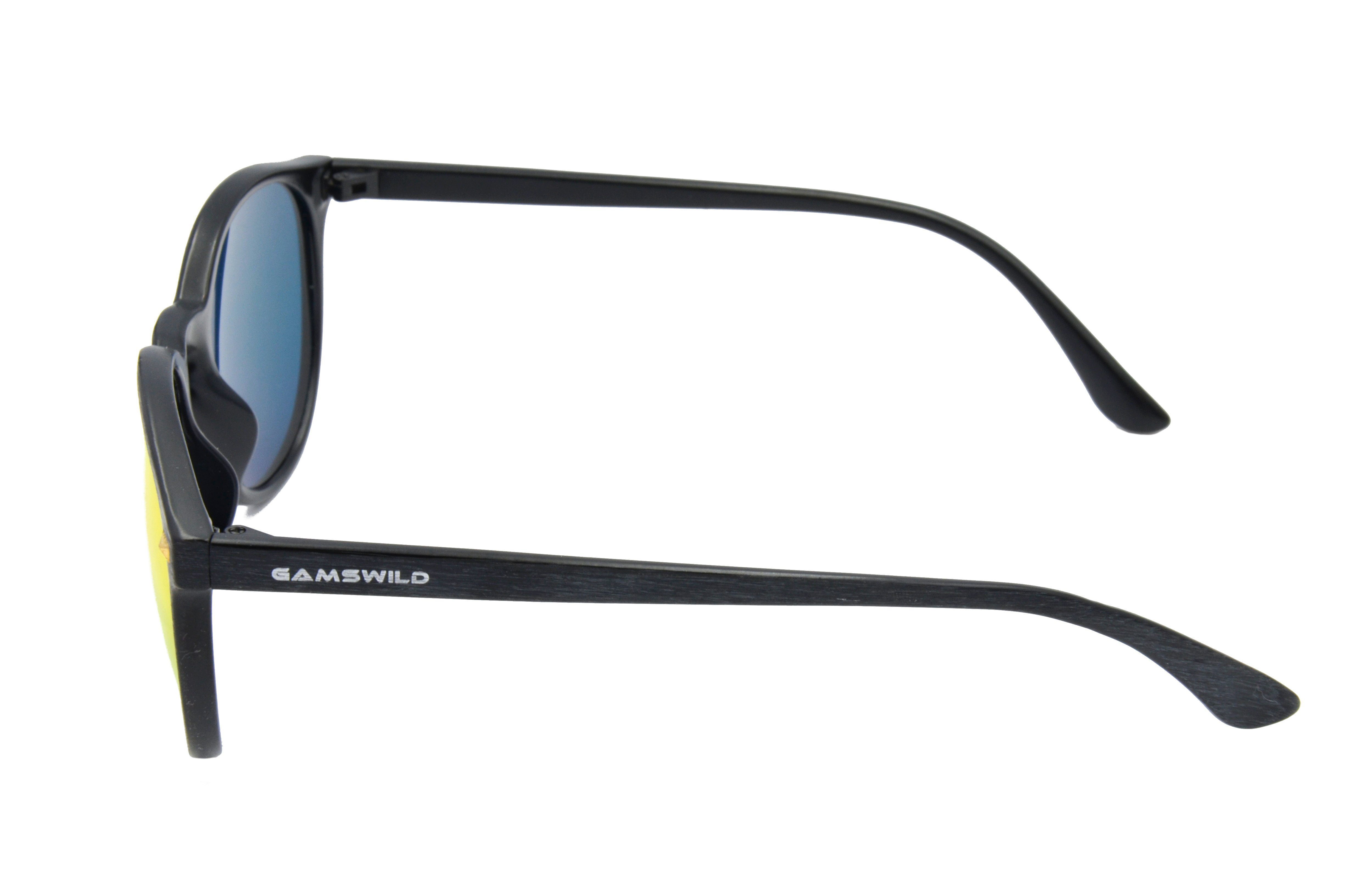 Gamswild Sonnenbrille UV400 GAMSSTYLE Holzoptik verspiegelte Gläser Modebrille Damen Herren Modell WM1020 WM1122
