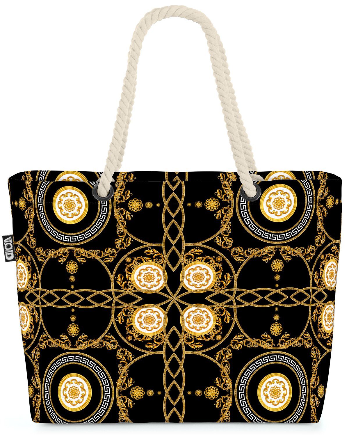 VOID Strandtasche (1-tlg), Barock Design Fashion griechenland Muster Design Dekor Antike Sterne