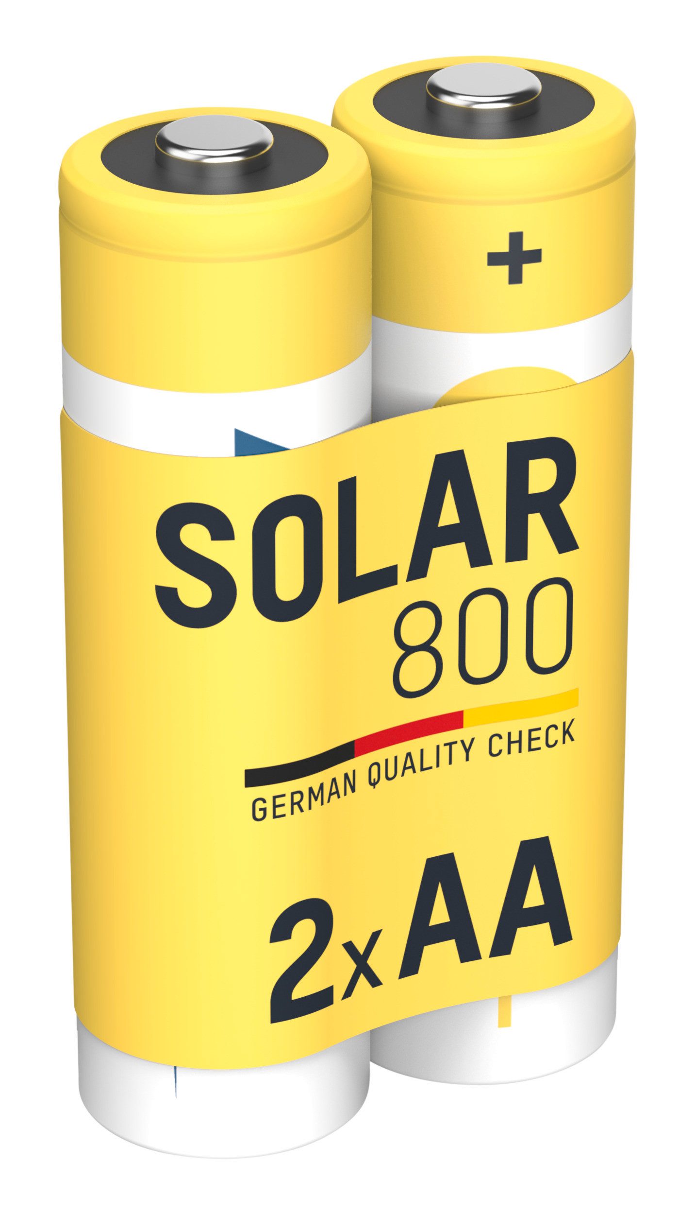 Solar Akku AA, 2 Stück, 800 mAh 1,2V NiMh Akku
