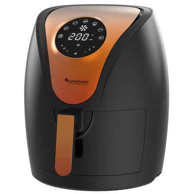 TurboTronic by Z-Line Heißluftfritteuse 3,5 Liter, 9 Programme, Fritteuse Fettfrei ohne Öl, 90°C 200°C Power, 1200 W, Camping Retro digital Airfryer AF9D