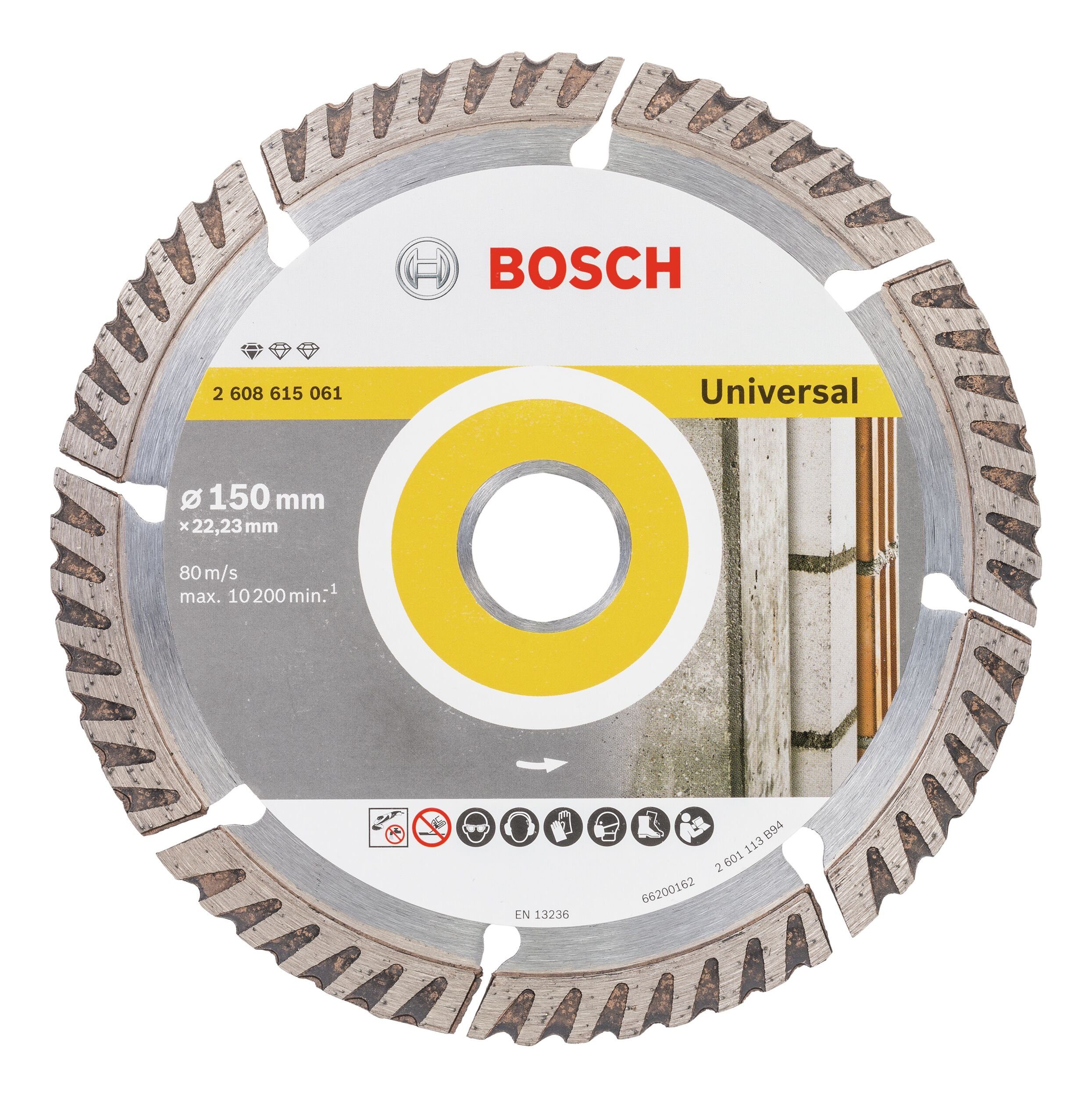 BOSCH Trennscheibe, Ø 150 mm, Standard for Universal Diamanttrennscheibe - 150 x 22,23 x 2,4 x 10