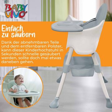 Baby Vivo Hochstuhl Design 2in1 Kinderhochstuhl - Oscar Türkis