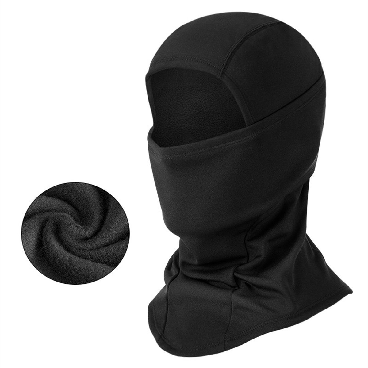 Discaver Modeschal Warme winddichte Maske für den Winter im Freien Schwarz