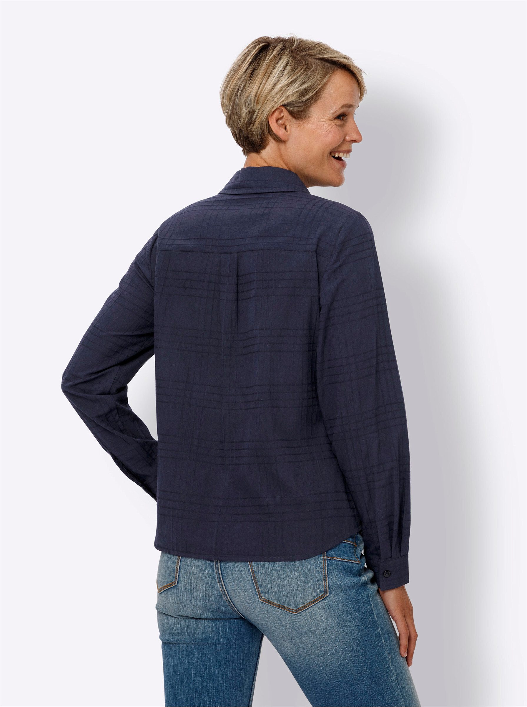 Sieh an! Klassische Bluse Langarmbluse günstig online kaufen