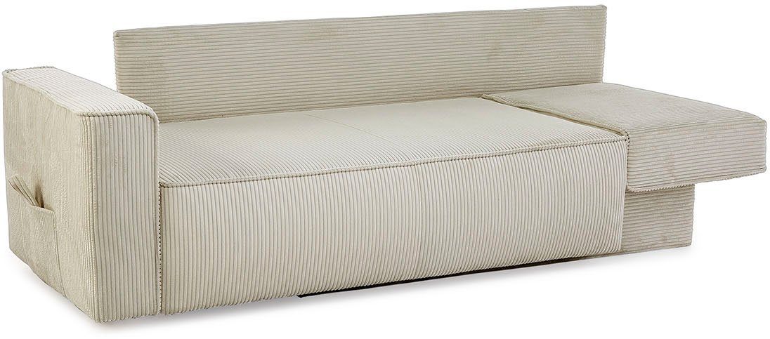 Federkernpolsterung Sofa Platzsparendes mit grau-beige grau-beige | Gruppe Jockenhöfer Ron, Gästebettfunktion, Schlafsofa