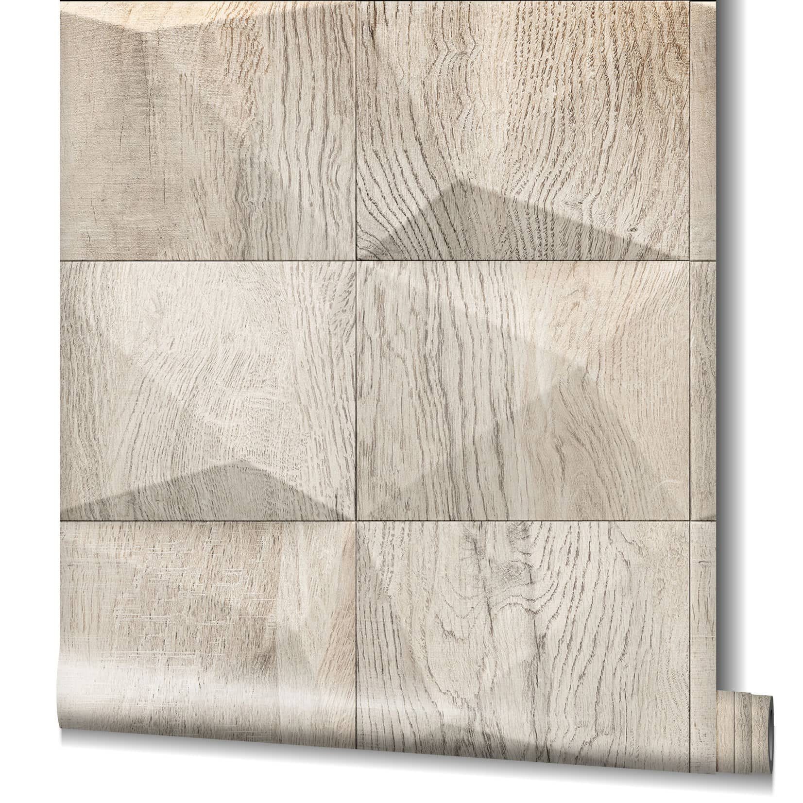 Marburg Vliestapete GZSZ Tapete, glatt, 3D-Optik, Holz, moderne Tapete für Wohnzimmer Schlafzimmer Küche