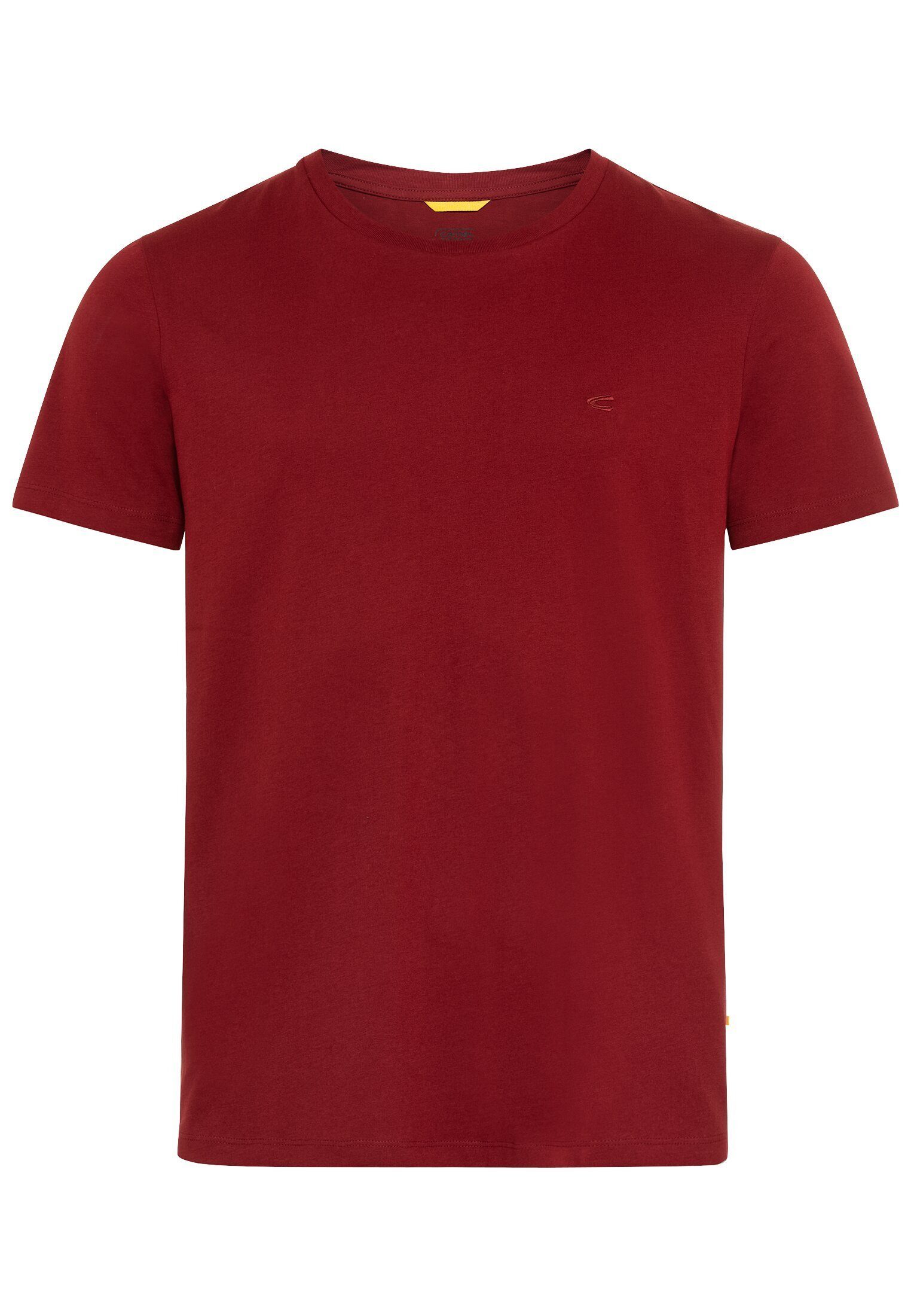 active Amber Red Cotton T-Shirt camel aus Organic