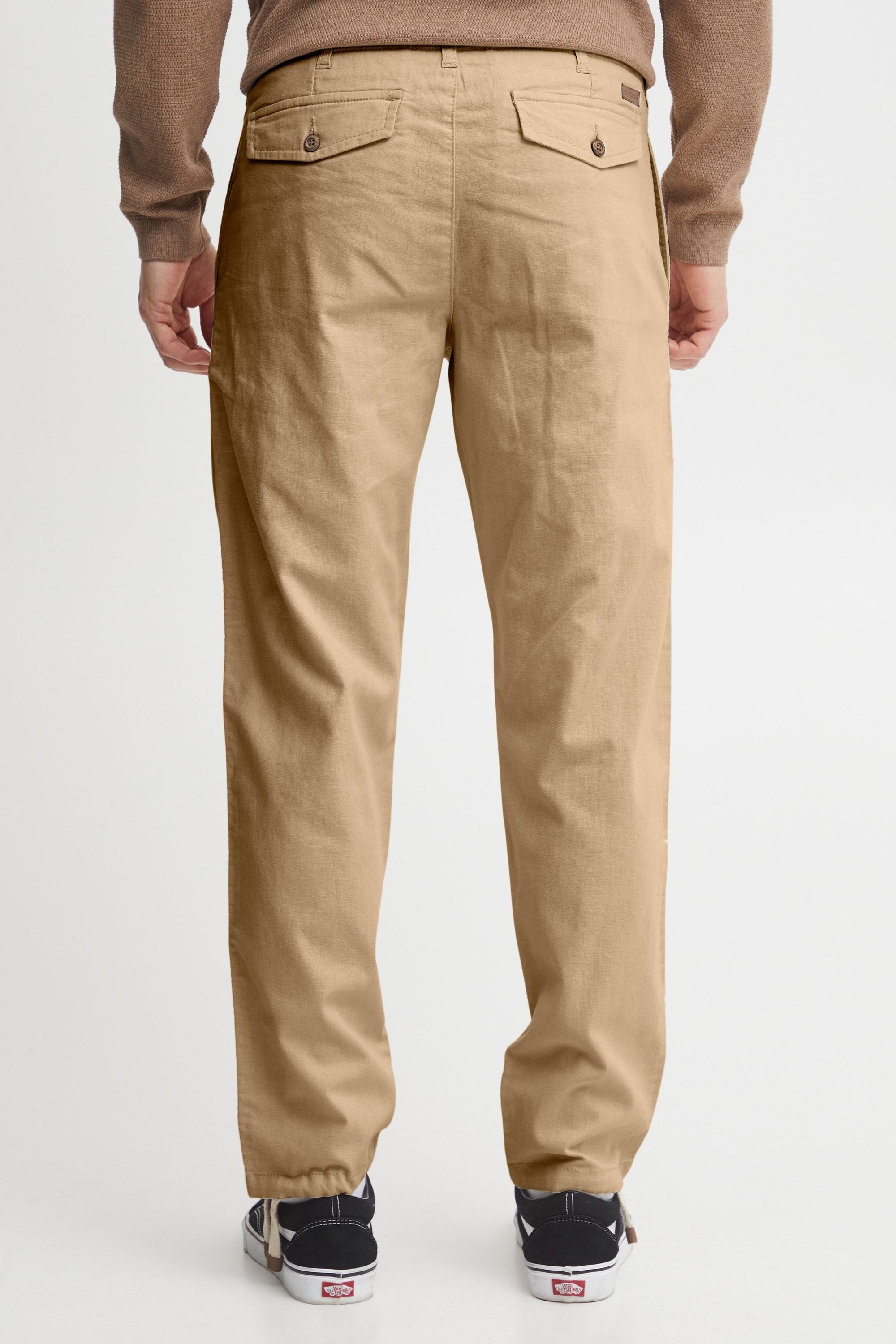 Indicode Leinenhose IDIves Lange Hose mit Tunnelzug am Bund