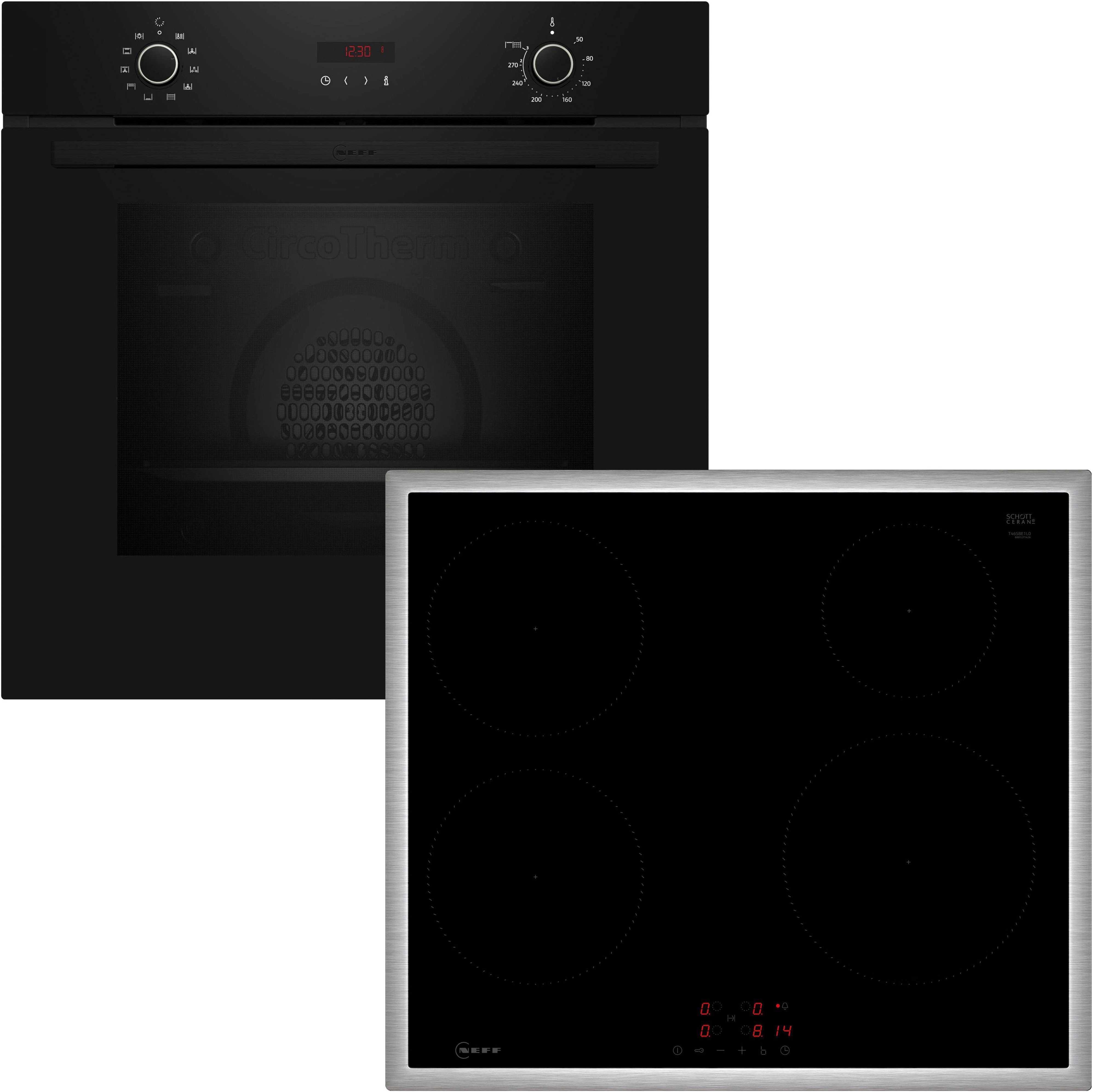 NEFF Backofen-Set BX46PIB, mit Teleskopauszug nachrüstbar, Pyrolyse-Selbstreinigung