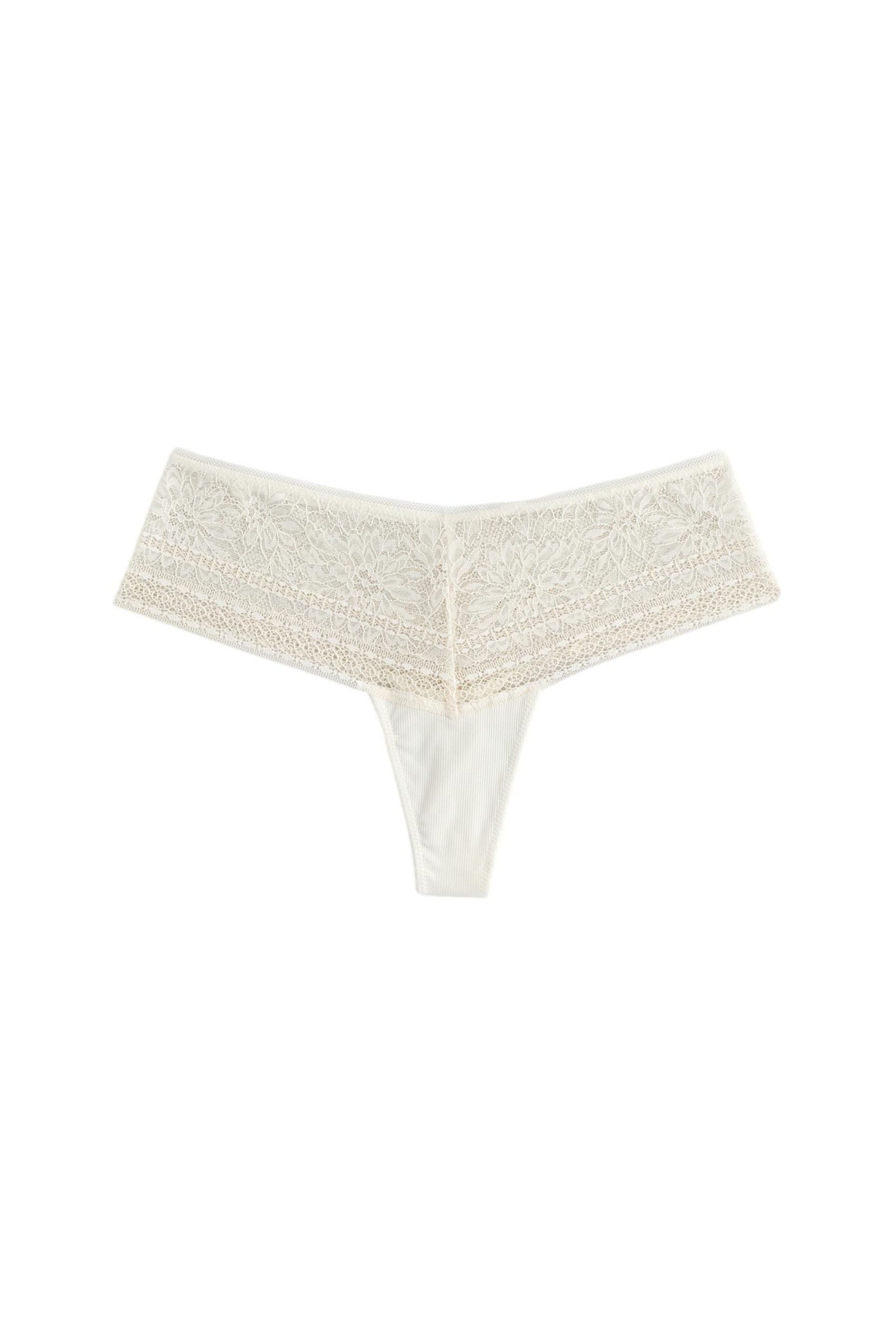 High-Waist-String Premium Hochbund-Spitzenslip, Tanga