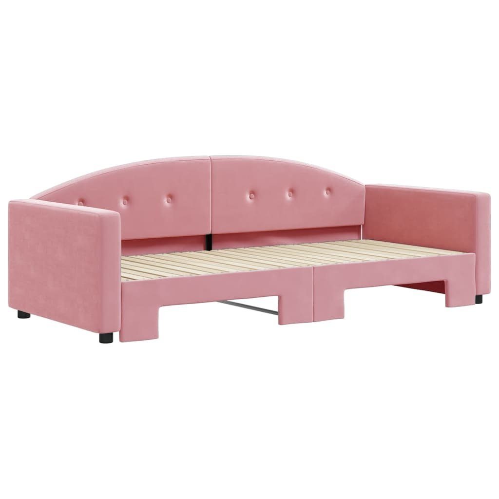 vidaXL Bett Tagesbett Ausziehbar Rosa 90x200 günstig online kaufen