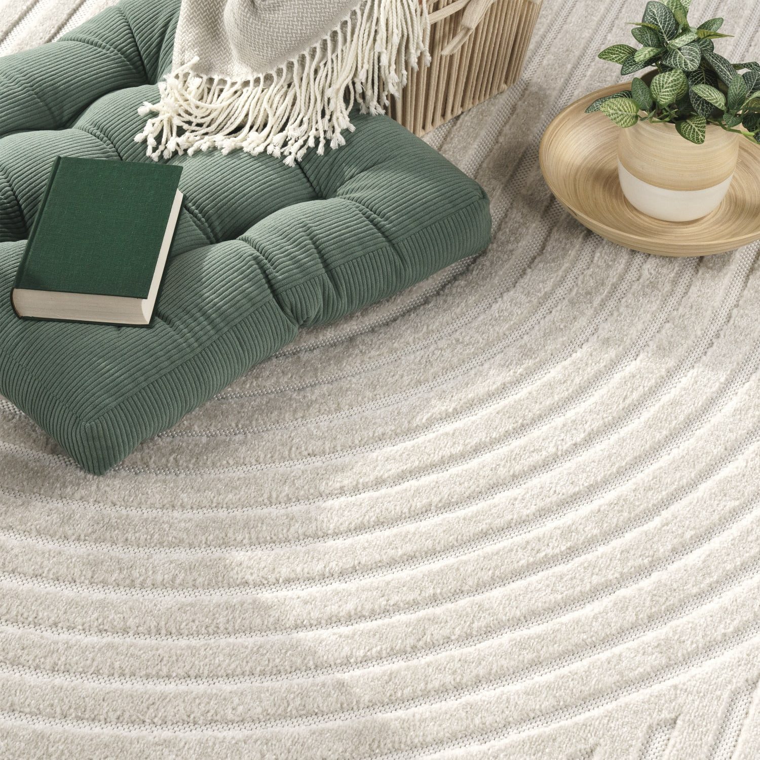 TT Home Teppich 10-496-6_60X100_Creme_Rechteckig, Rechteckig, Höhe: 10 mm, günstig online kaufen