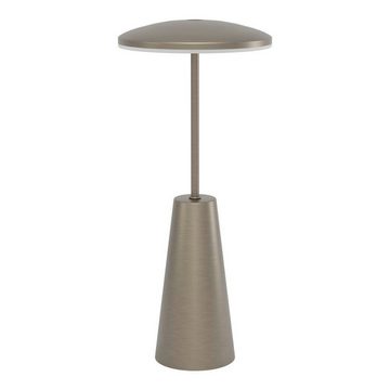 EGLO Tischleuchte PICCOLA, USB-Anschluss mit Ladefunktion, LED fest integriert, warmweiß - kaltweiß, dimmbare Nachttischlampe, Metall in Bronze, Lampe für Balkon, IP54