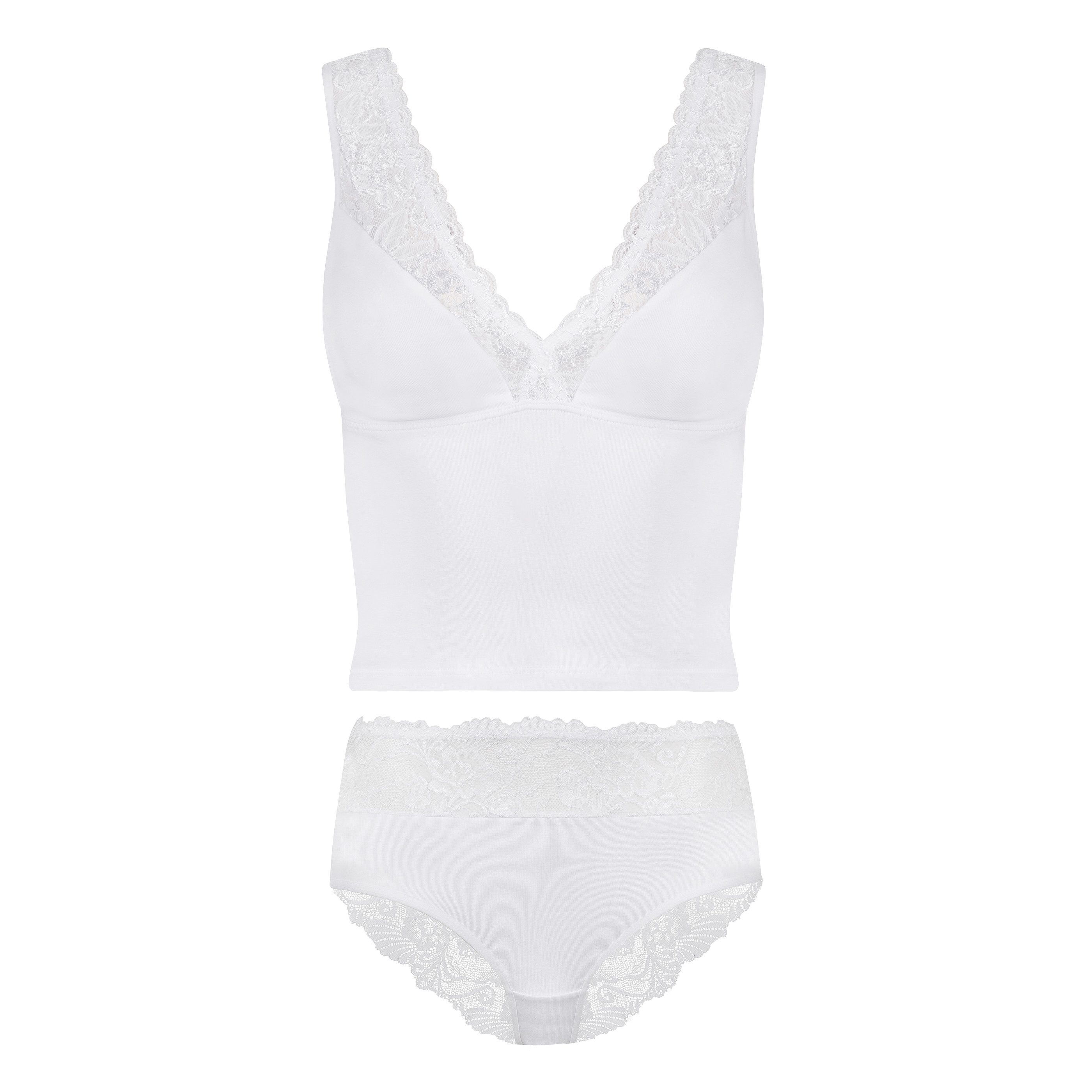 Evoni Set: Tanktop Wäsche Set Spitze günstig online kaufen