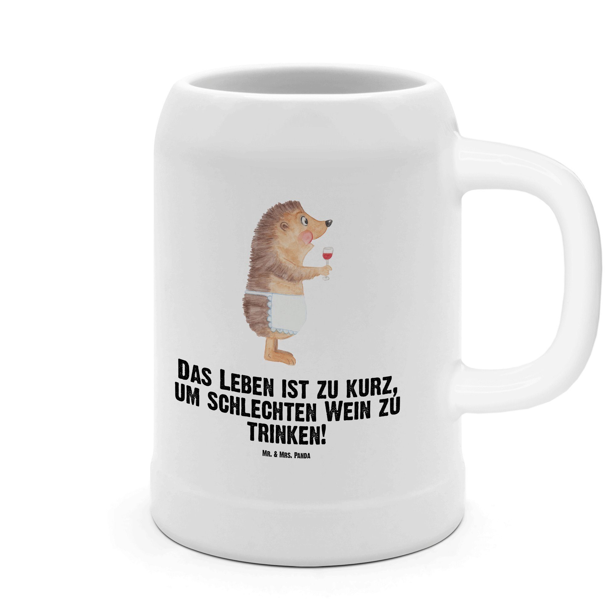 Mr. & Mrs. Panda Bierkrug Igel mit Wein Weiß Geschenk, lustige
