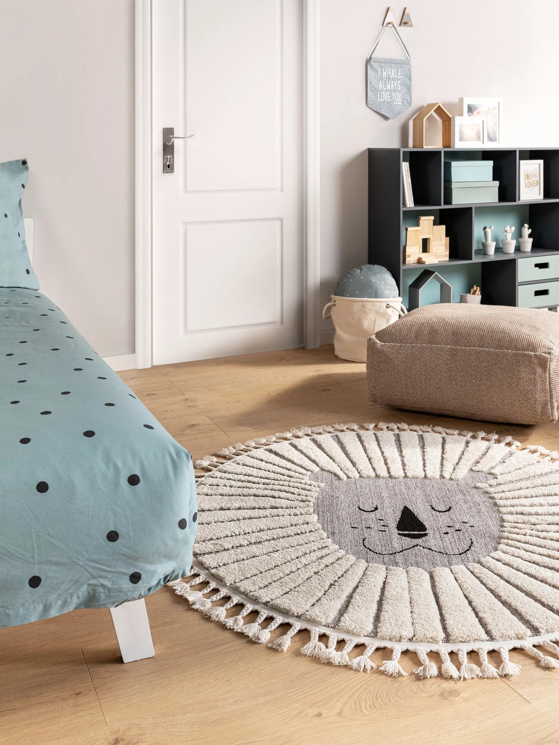 benuta Kinderteppich Momo, rund, Höhe: 11 mm, Kunstfaser, Berber, Ethno-Sty günstig online kaufen