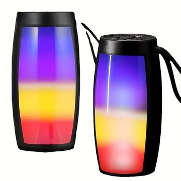 Bifurcation RGB-Beleuchtung, kabellose 5.0-Lautsprecher, 360° HD-Surround-Sound Bluetooth-Lautsprecher (Geeignet für Party, Familie, Outdoor, Reisen)