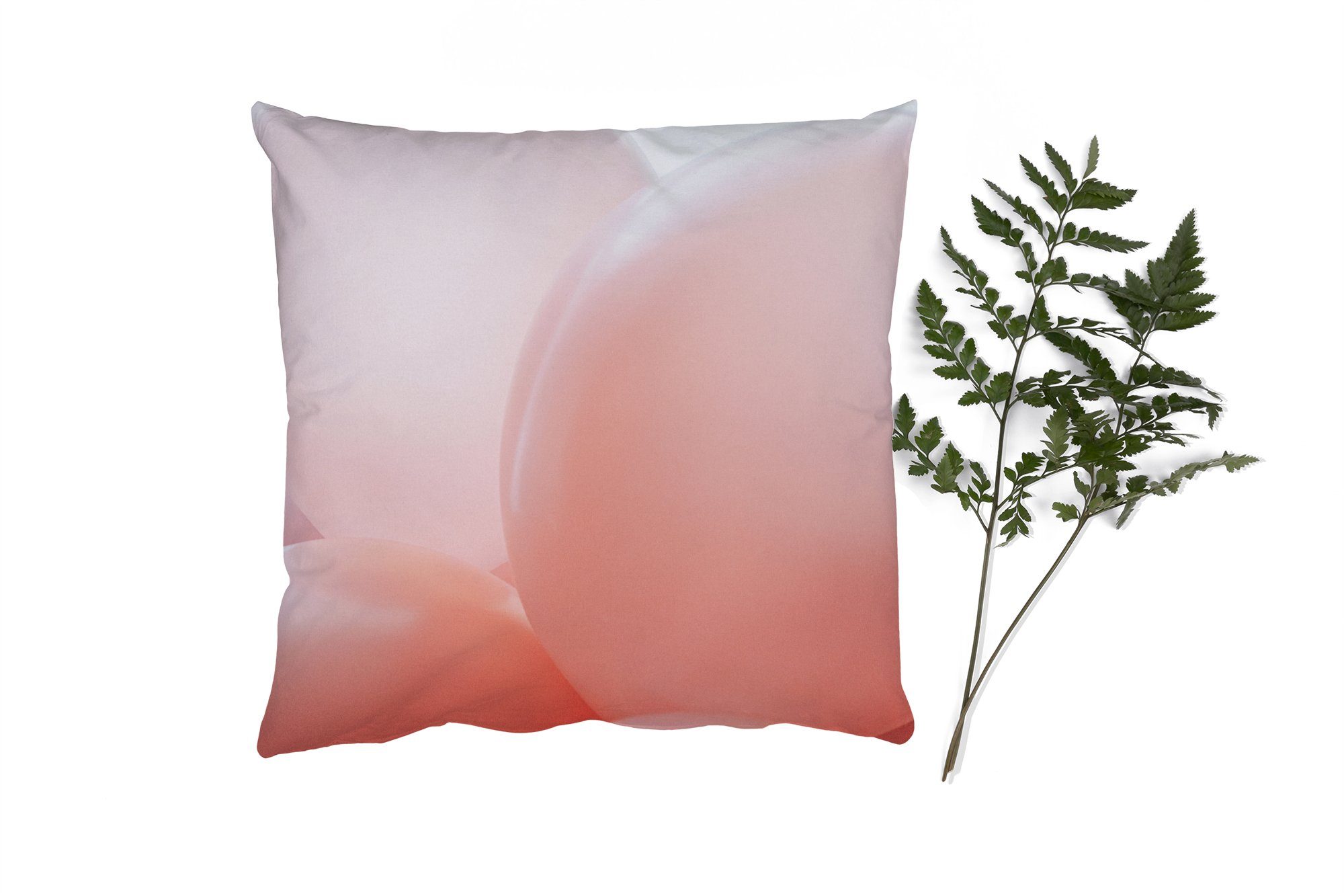 Wohzimmer, Zierkissen Sofakissen Rosa Dekokissen Ballon mit Pastell, - Schlafzimmer, Deko, - MuchoWow Füllung für