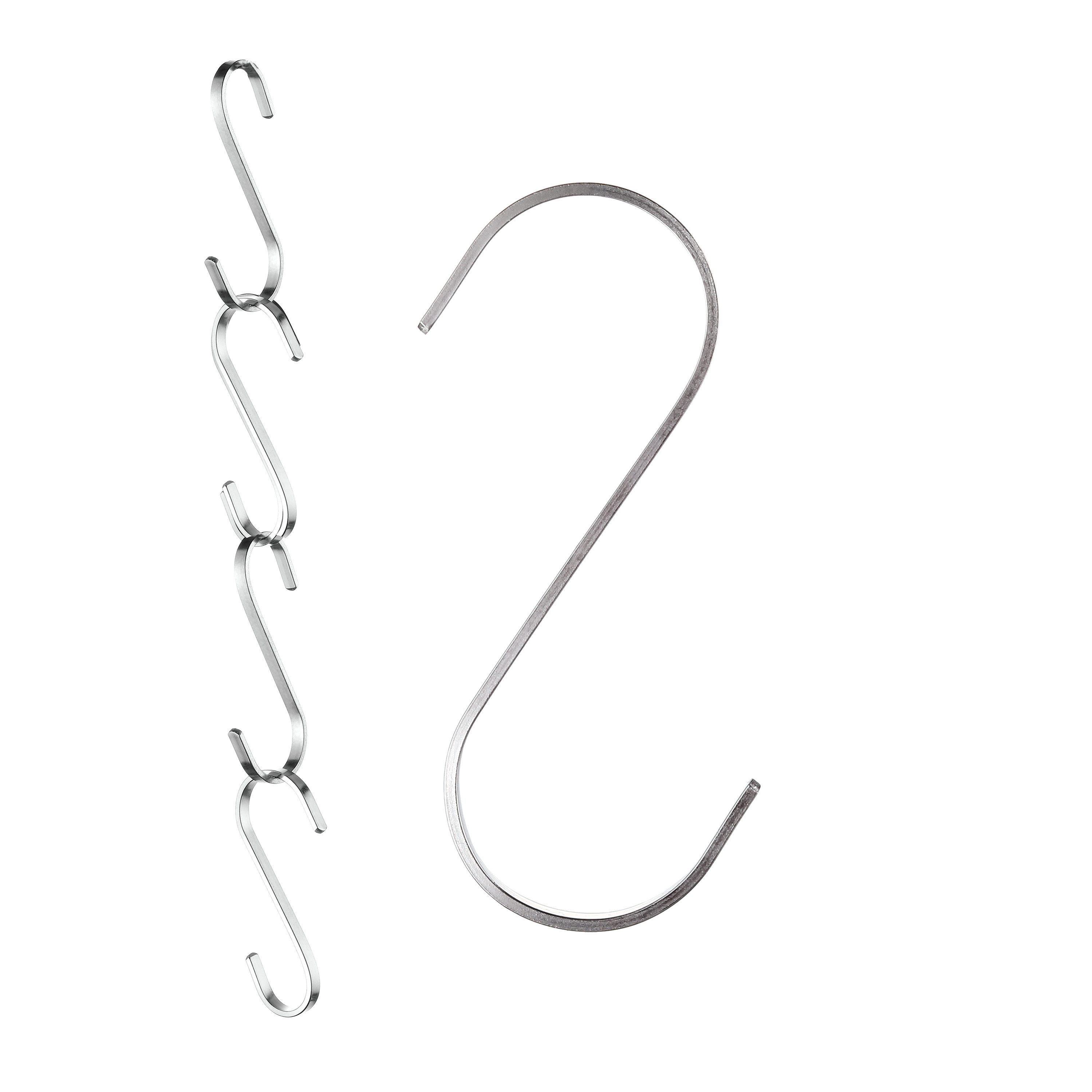 Praknu S-Haken 12 kleine S - Haken Edelstahl Flach 8cm - bis 25kg Belastbar günstig online kaufen