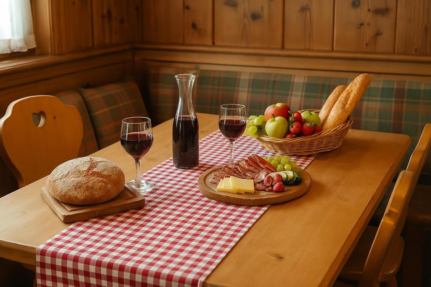 texpot Tischdecke kariert Landhausstil Bauernkaro 100% Baumwolle (1-tlg)