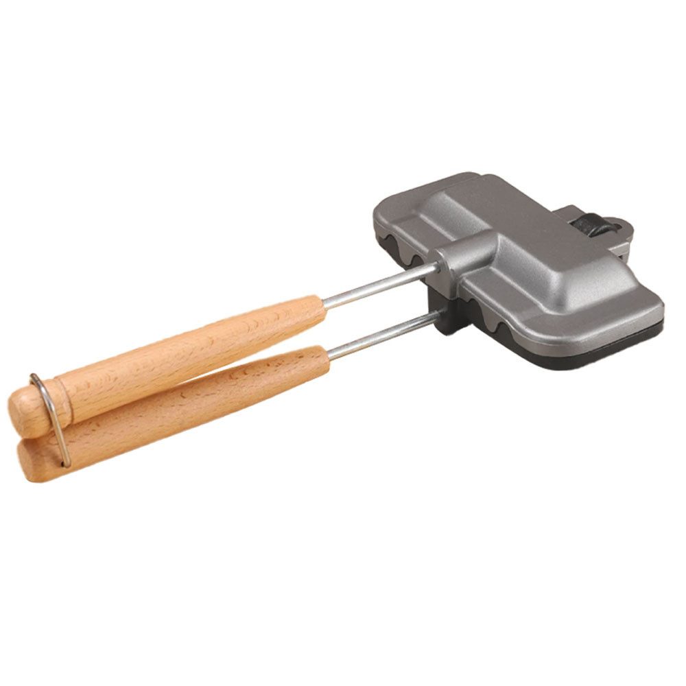 HAUSS SPOLE Sandwichzange Manuell Flaches Backblech Sandwicheisen Вафельницы Doppelseitenpfanne, für Omelett Toast Waffeln Frühstück Haus Küche Camping Outdoor