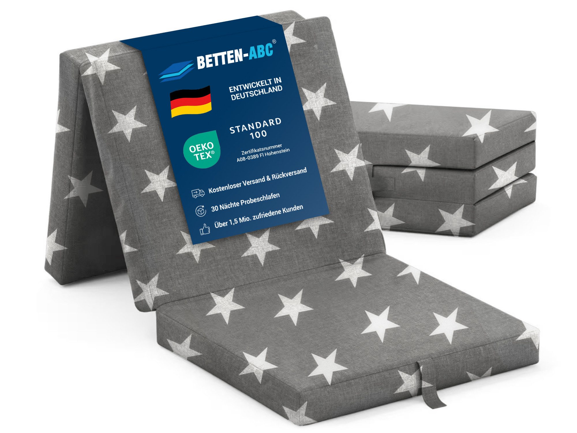 Klappmatratze Samba Faltmatratze, Sun Garden, 9 cm hoch, Gästematratze