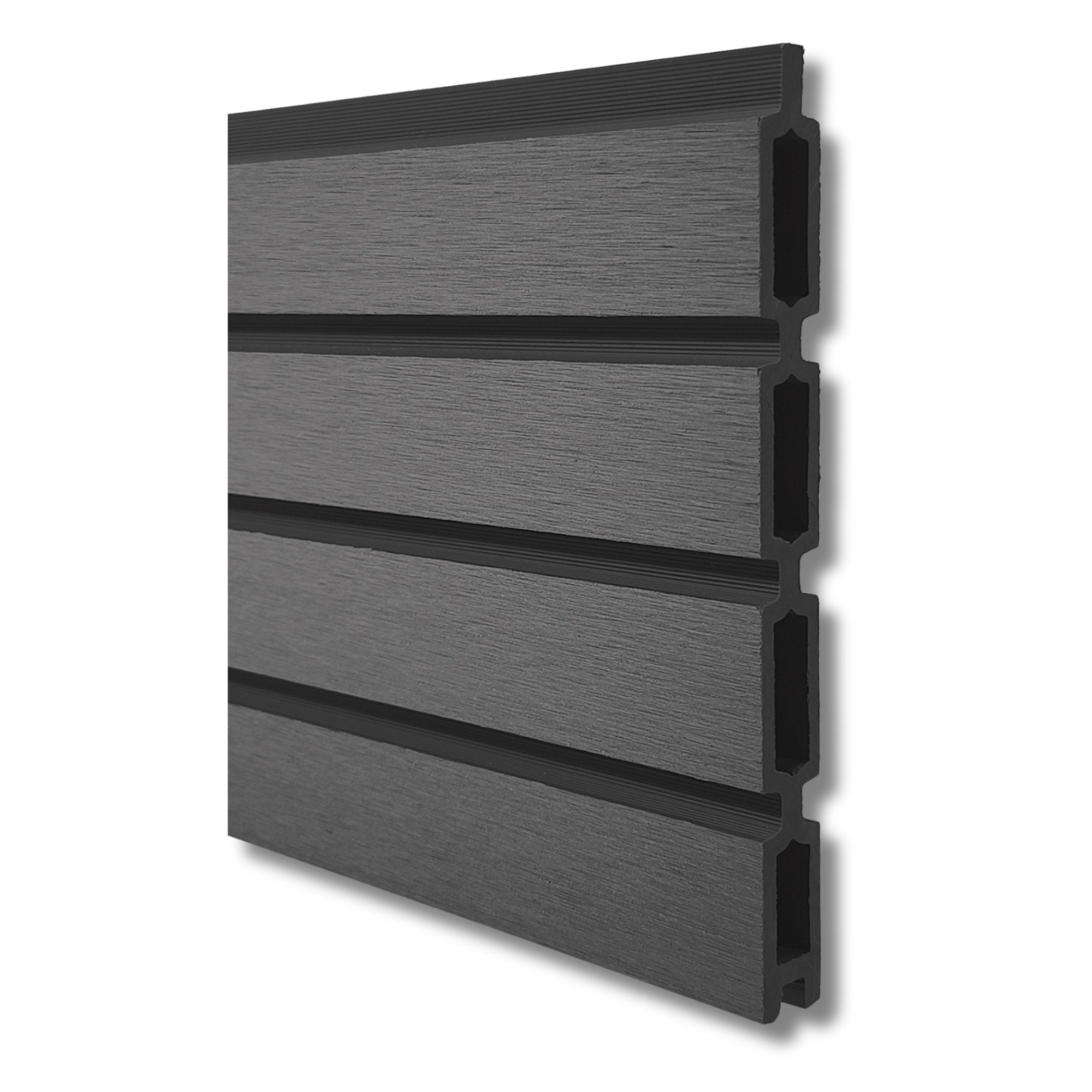 WPC Profi Zaun Sichtschutzzaun Sichtschutz Rhombus Anthrazit Komplettset 180x125 cm, (Komplettset, mit Start- und Abschlussleisten, Pfosten und Zubehör)