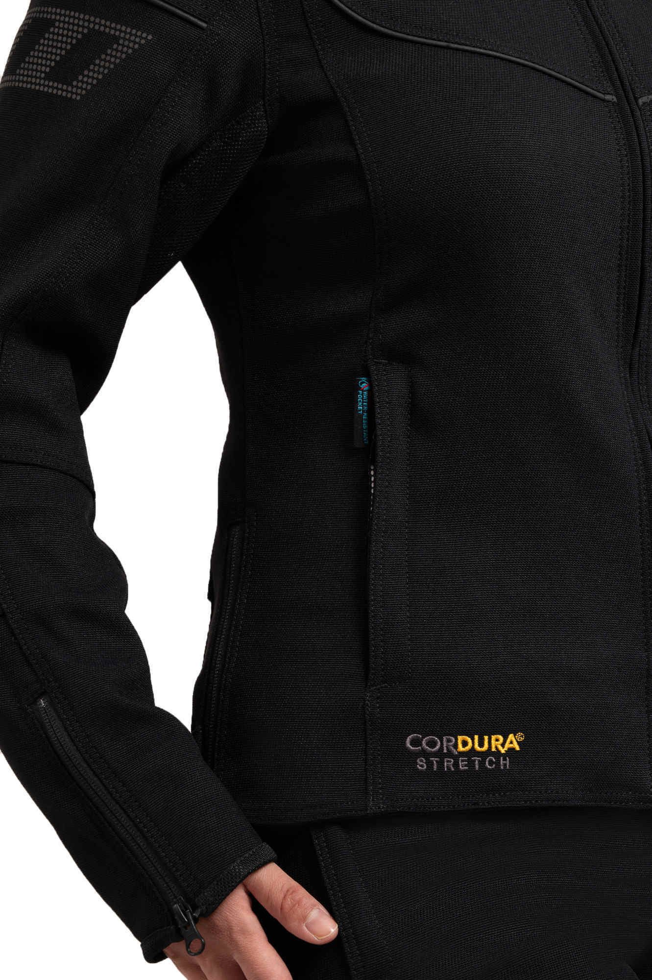 Rukka Motorradjacke AirGobina 2.0 Damen Motorrad Textiljacke Wasserdicht Atmungsaktiv dehnbar protektoren reißverschluss wasserdi