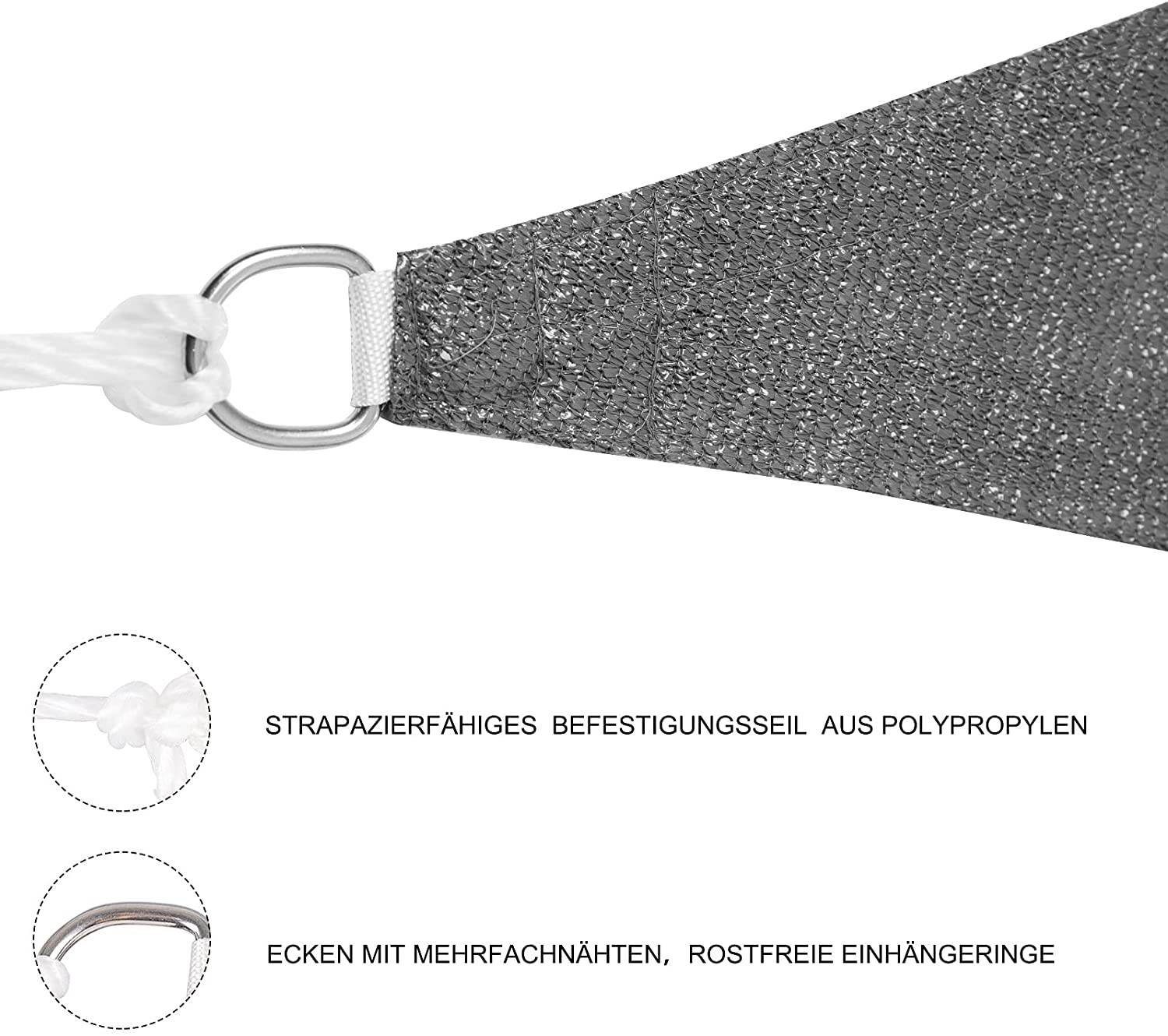 Woltu Sonnensegel, (1-tlg), aus HDPE Durchlässig UV Schutz quadratisch