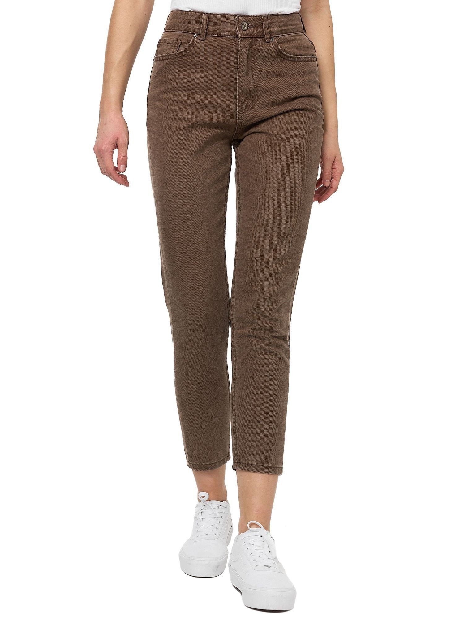 Tazzio Mom-Jeans F129 Mom Fit Schnitt, High Waist, lockere Passform, Tapered Leg