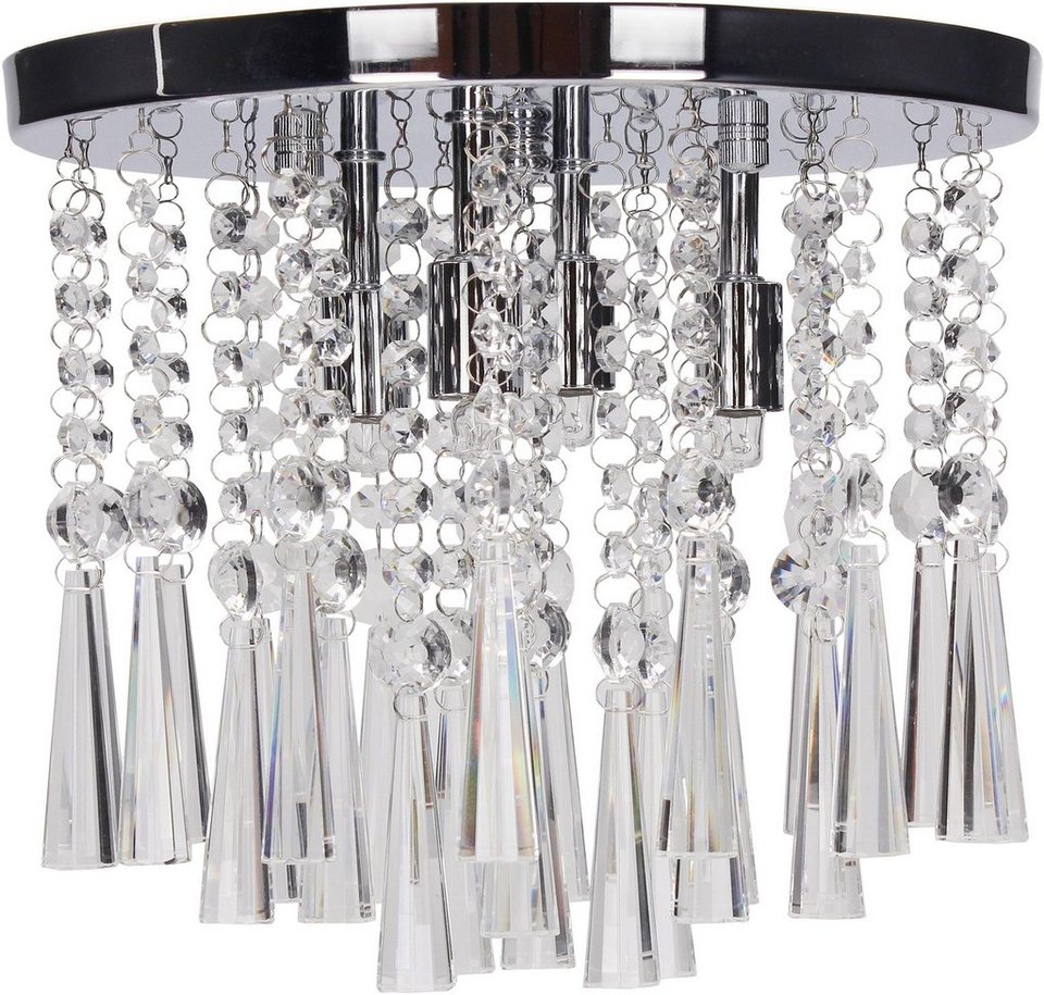 SPOT Light Deckenleuchte LUXORIA, Leuchtmittel wechselbar, Warmweiß, Echtes  Kristallglas, LED-Leuchtmittel inklusive, dekorativ, hochwertig