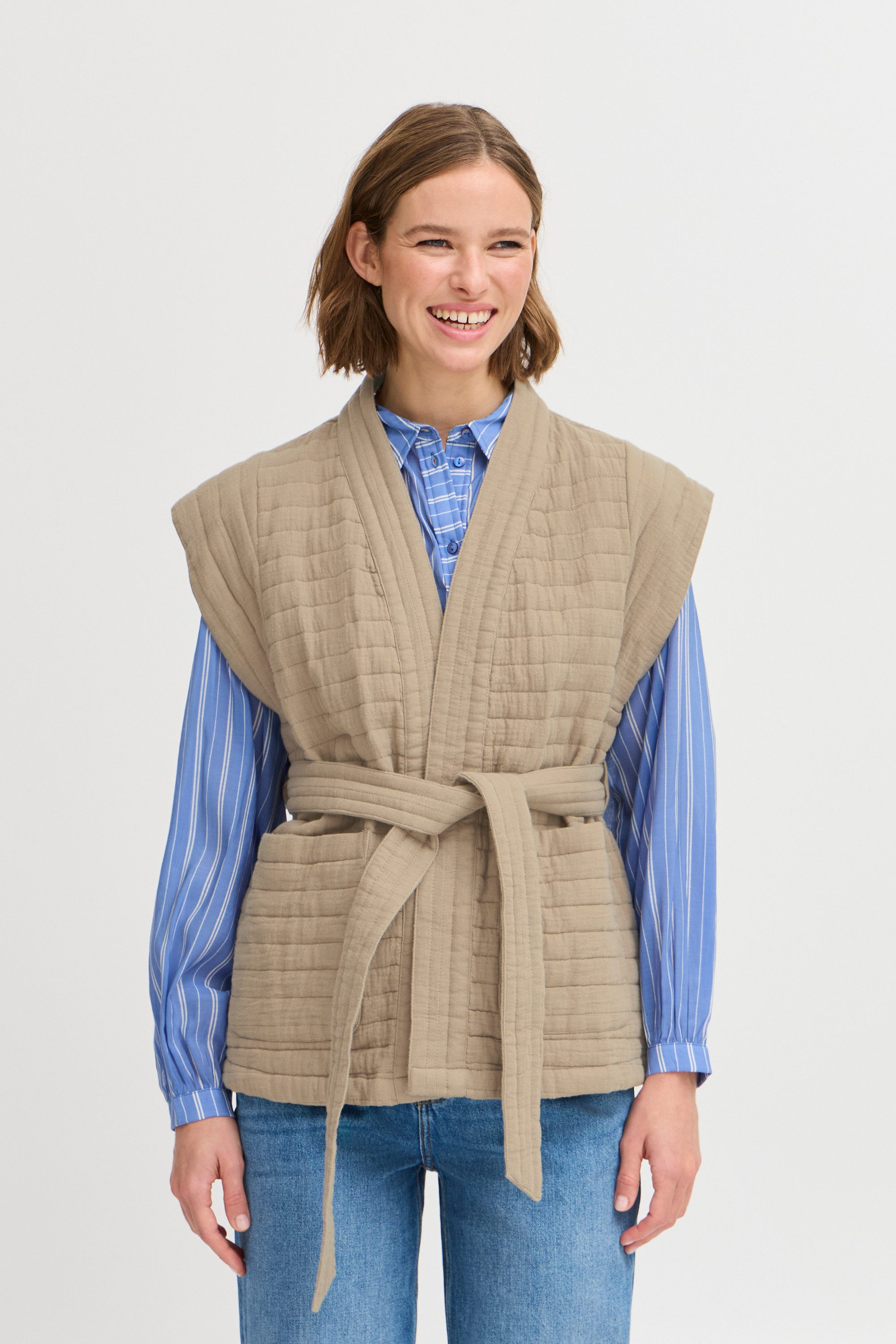 b.young Strickjacke BYESTINO WAISTCOAT -