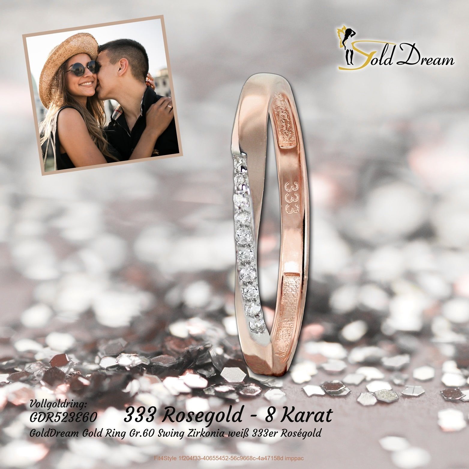 GoldDream Goldring GoldDream Ring Damen Gr. 60 Swing 8K, Damen Ring Echtgol günstig online kaufen