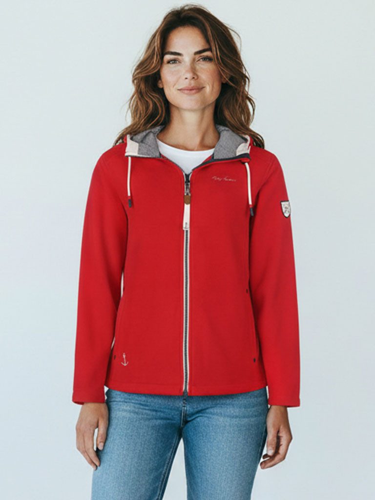 Dry Fashion Fleecejacke Norden Damen Jacke Norden mit Kapuze - Windabweisen günstig online kaufen