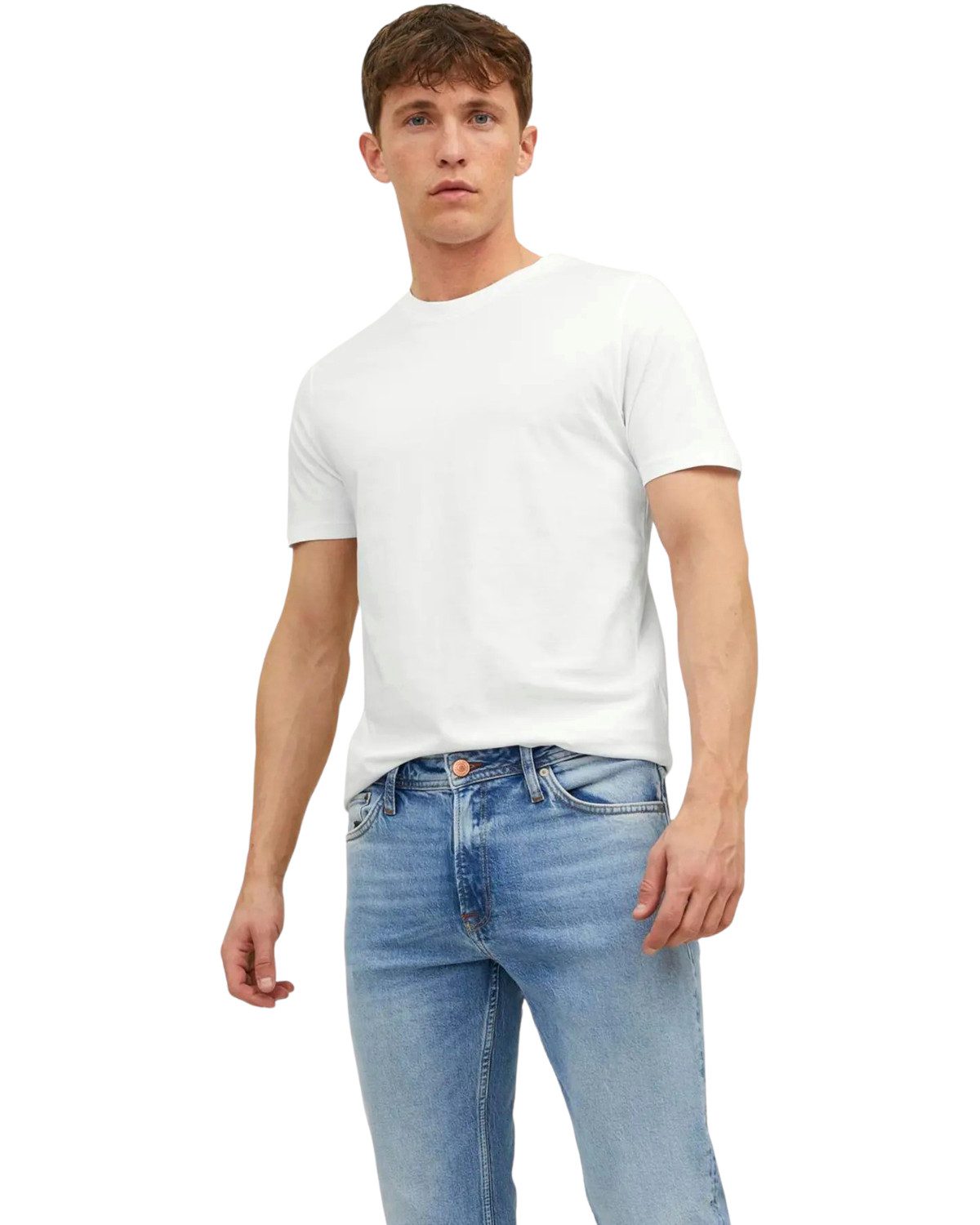 Jack & Jones T-Shirt (Spar-Set, 3er-Pack) O-Neck & V-Neck, in Unifarben, au günstig online kaufen