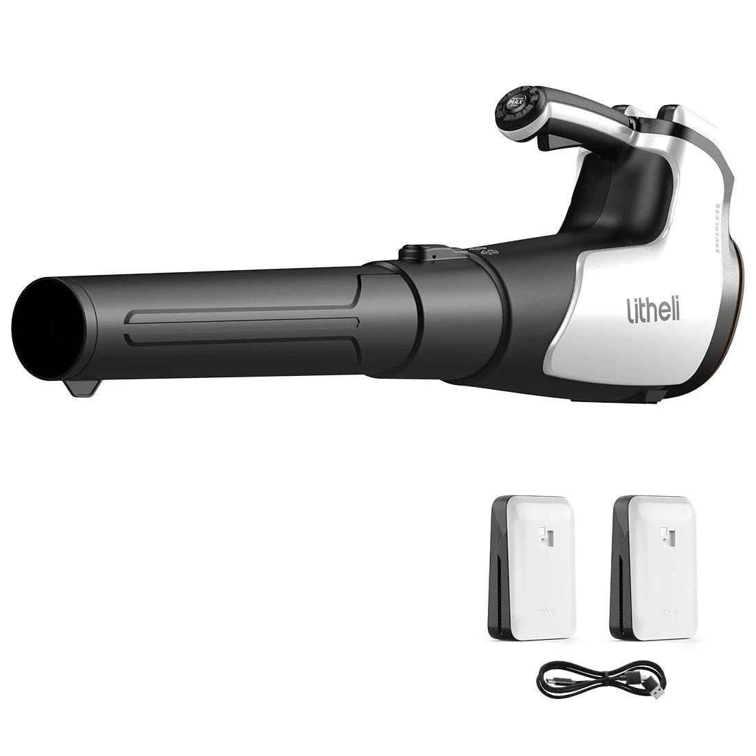 LITHELI Akku-Laubbläser U20 Laubblaeser 2x20V/4.0Ah