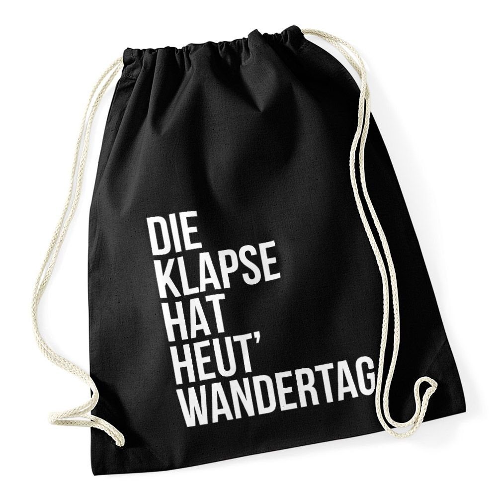 hat schwarz Jutebeutel Tasche Autiga Klapse Beutel Turnbeutel Hipster Gymbag Wandertag Turnbeutel heut