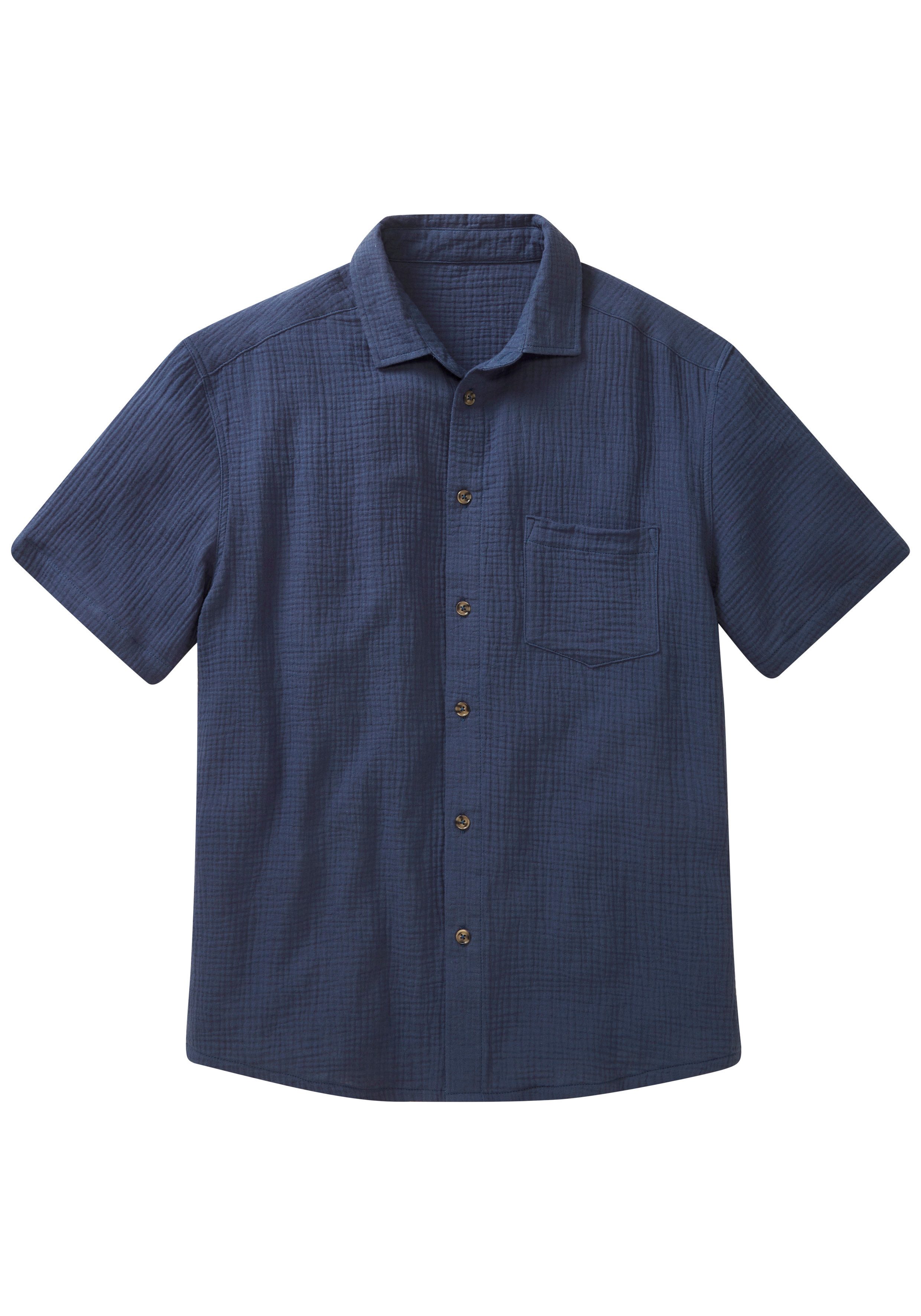Beachtime Kurzarmhemd Regular fit Kurzarm, Freizeithemd aus Musselin-Ware. € 34,99