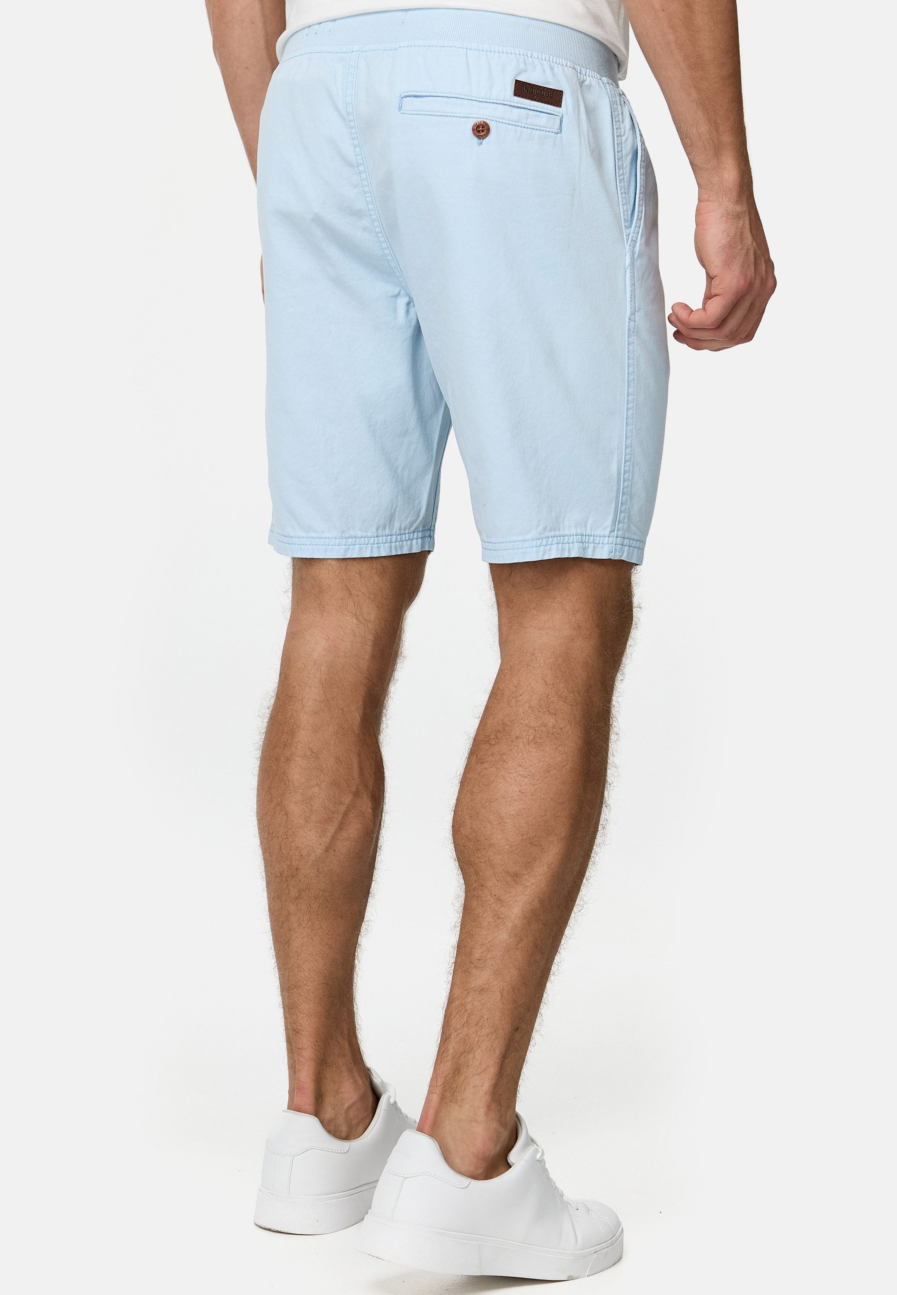 Indicode Chinoshorts Herren Carver Chino Shorts Herrenshorts mit elastischem Bund und Kordelzug