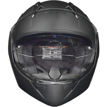 rueger-helmets Motorradhelm RS-992 Klapphelm Motorradhelm Conzept Motorrad Modular Roller Helm ruegerRS-992 Matt Schwarz S
