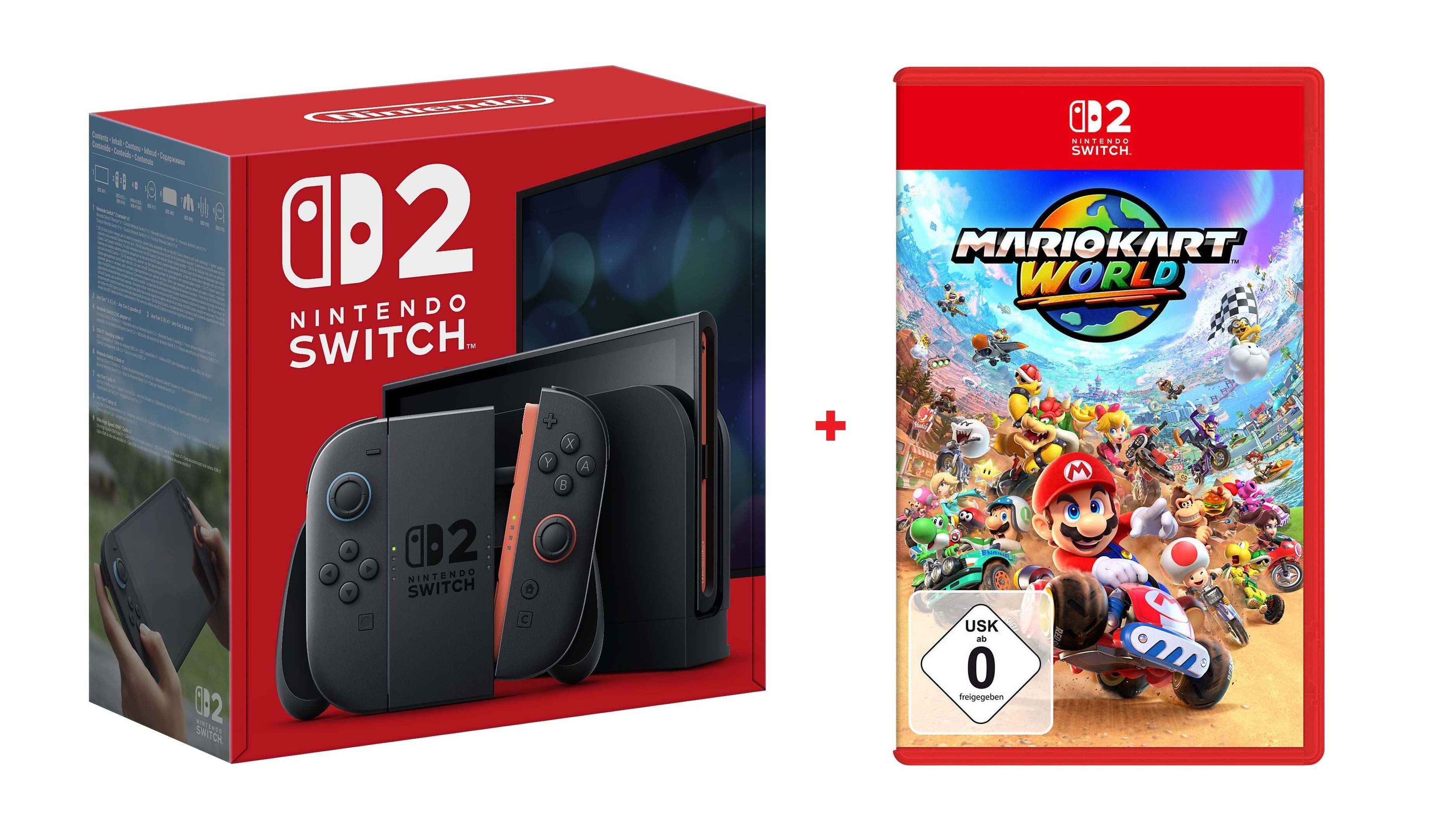 Nintendo Switch 2 Switch 2 Konsole + Mario Kart World Bundle Set (Bundle), Lokaler Mehrspieler, HD-Output