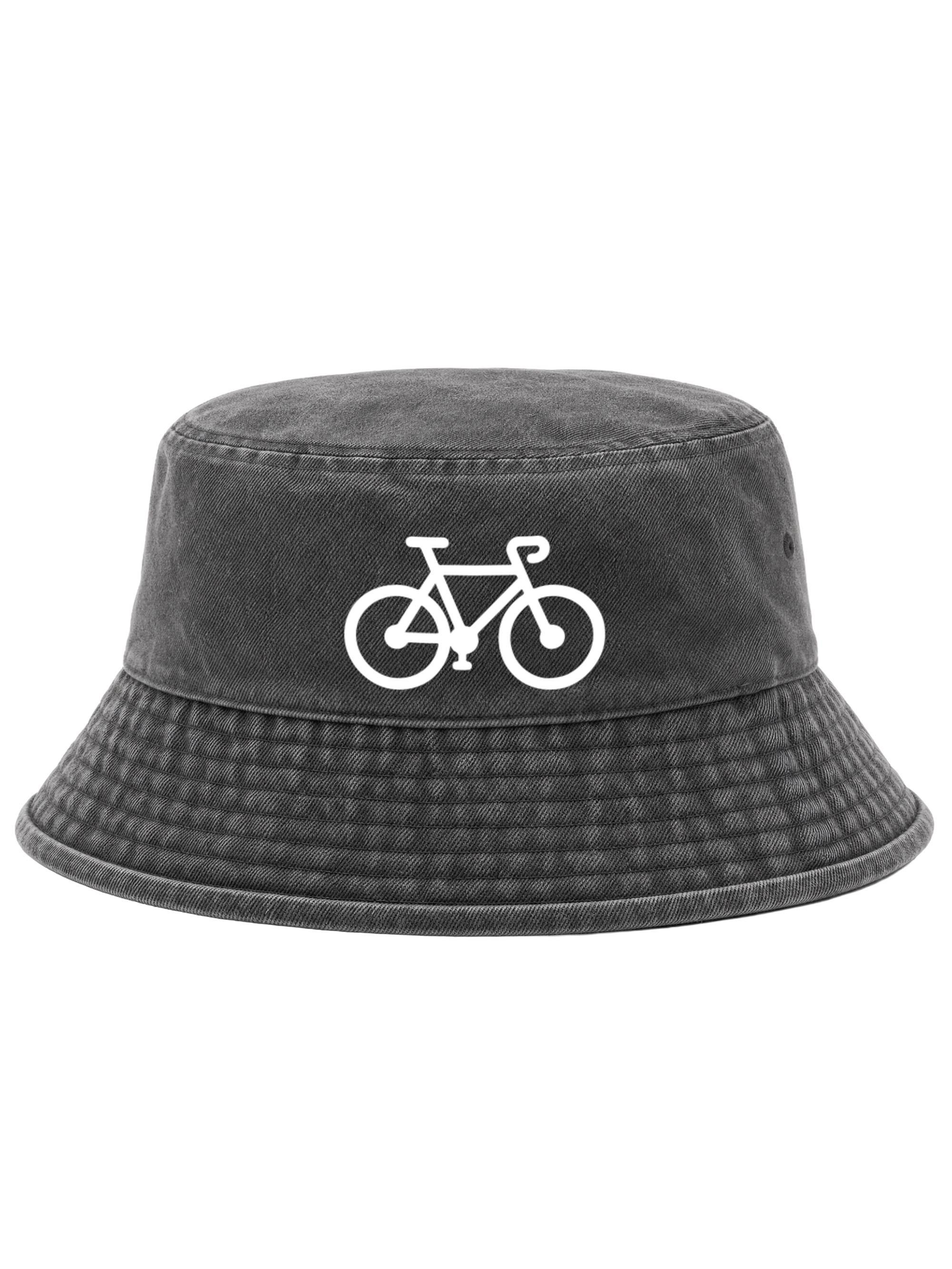 Neverless Fischerhut Anglerhut mit Print Fahrrad Bucket Hat Baumwolle Neverless®