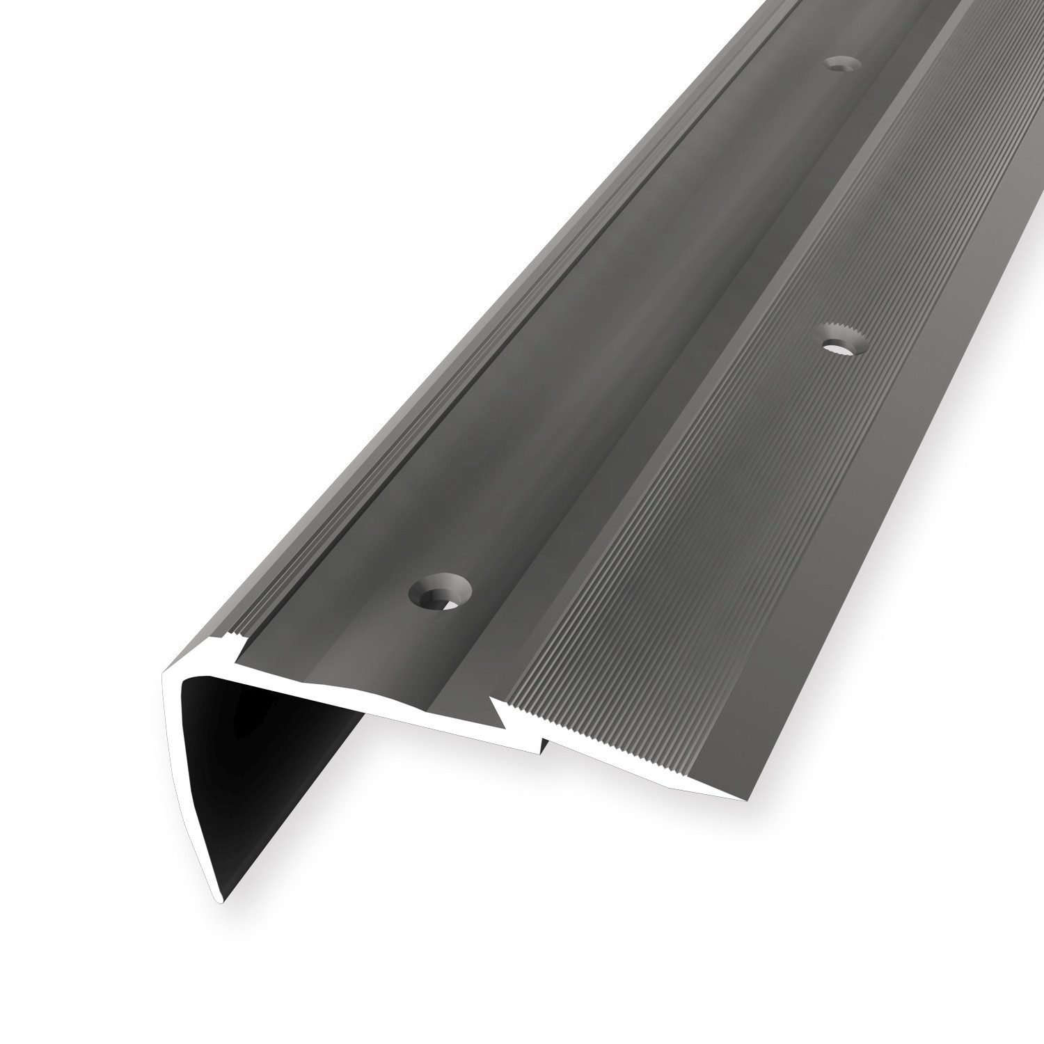Küberit Treppenkantenprofil 34 x 60 x 2500 mm Winkelprofil Edelstahl Gebohrt Aluminium