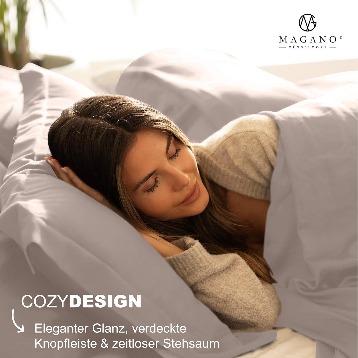 MAGANO Bettwäsche, Luxus Bambus & Baumwolle Satin, 400 TC Luxusqualität, Hy günstig online kaufen